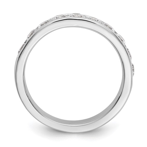 14k White Gold 10-Stone (Holds 10-2.9mm Round) Channel Band Mounting (Closed)