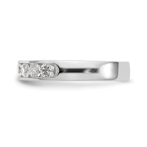 14k White Gold 10-Stone (Holds 10-2.9mm Round) Channel Band Mounting (Closed)