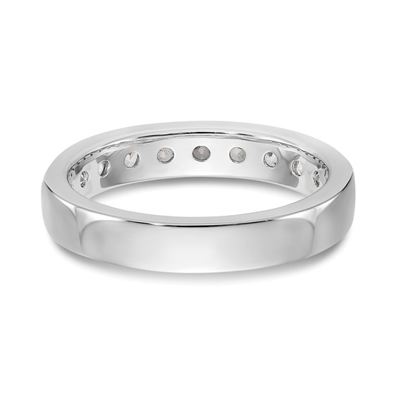 14k White Gold 10-Stone (Holds 10-2.9mm Round) Channel Band Mounting (Closed)