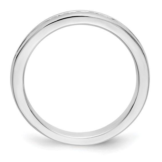 14k White Gold 10-Stone (Holds 10-1.7mm Round) Ladies Channel Band Mounting