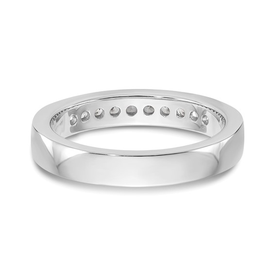 14k White Gold 10-Stone (Holds 10-1.7mm Round) Ladies Channel Band Mounting