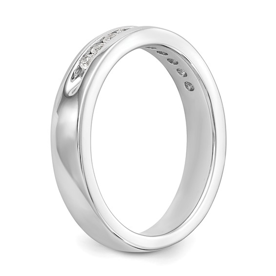 14k White Gold 10-Stone (Holds 10-1.7mm Round) Ladies Channel Band Mounting