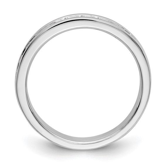 14k White Gold 10-Stone (Holds 10-2.0mm Round) Ladies Channel Band Mounting
