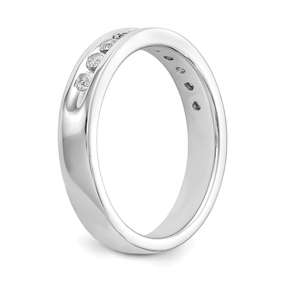 14k White Gold 10-Stone (Holds 10-2.0mm Round) Ladies Channel Band Mounting