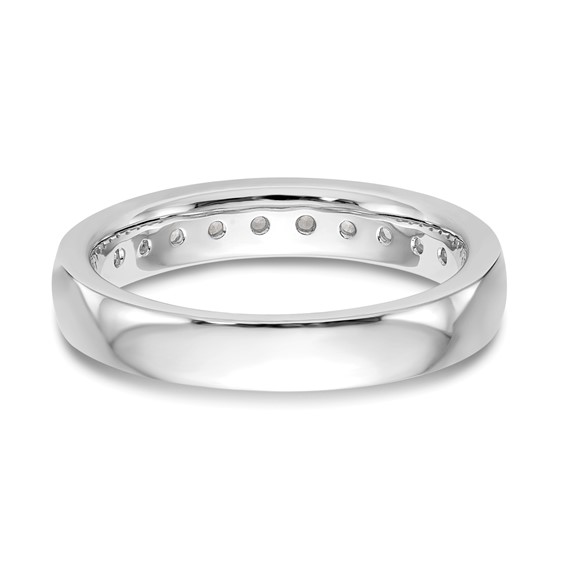 14k White Gold 10-Stone (Holds 10-2.4mm Round) Ladies Channel Band Mounting
