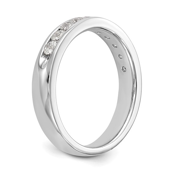 14k White Gold 10-Stone (Holds 10-2.4mm Round) Ladies Channel Band Mounting