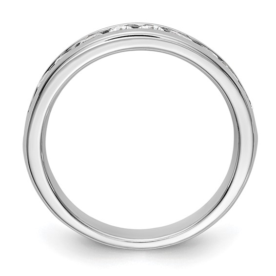 14k White Gold 10-Stone (Holds 10-2.7mm Round) Ladies Channel Band Mounting