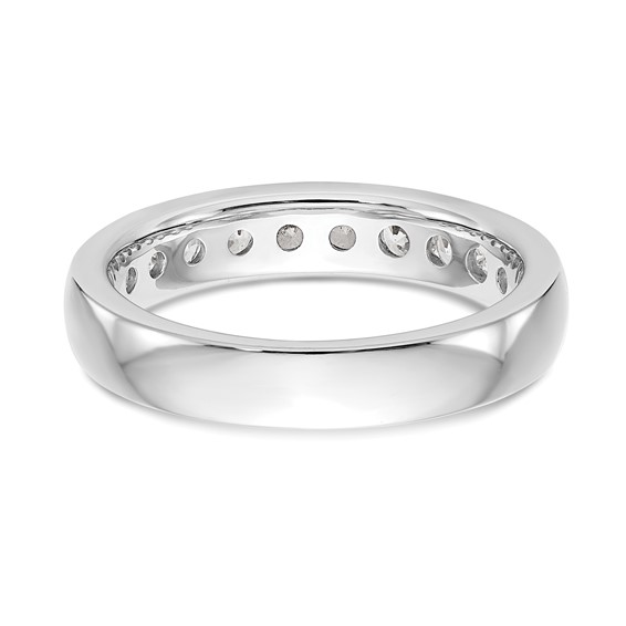 14k White Gold 10-Stone (Holds 10-2.7mm Round) Ladies Channel Band Mounting