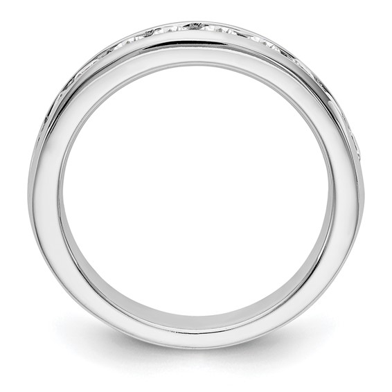 14k White Gold 10-Stone (Holds 10-2.9mm Round) Ladies Channel Band Mounting