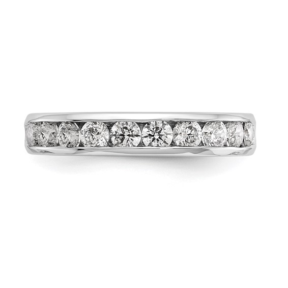 14k White Gold 10-Stone (Holds 10-2.9mm Round) Ladies Channel Band Mounting