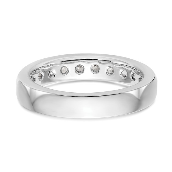 14k White Gold 10-Stone (Holds 10-2.9mm Round) Ladies Channel Band Mounting