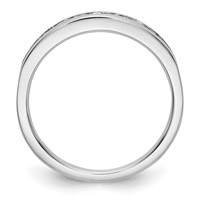 14K White Gold 0.33 Carat Lab Grown Diamond VS SI+ G+ Eleven Stone Complete Channel Band view 3