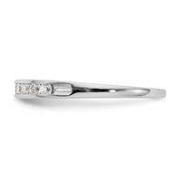 14K White Gold 0.33 Carat Lab Grown Diamond VS SI+ G+ Eleven Stone Complete Channel Band view 4