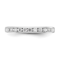 14K White Gold 0.33 Carat Lab Grown Diamond VS SI+ G+ Eleven Stone Complete Channel Band view 5