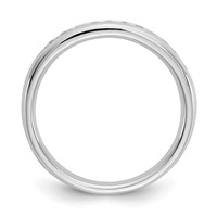 14K White Gold 0.20 Carat Lab Grown Diamond VS SI+ G+ Eleven Stone Complete Channel Set Band view 3