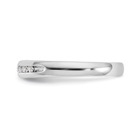 14K White Gold 0.20 Carat Lab Grown Diamond VS SI+ G+ Eleven Stone Complete Channel Set Band view 4