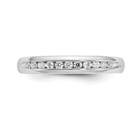 14K White Gold 0.20 Carat Lab Grown Diamond VS SI+ G+ Eleven Stone Complete Channel Set Band view 5