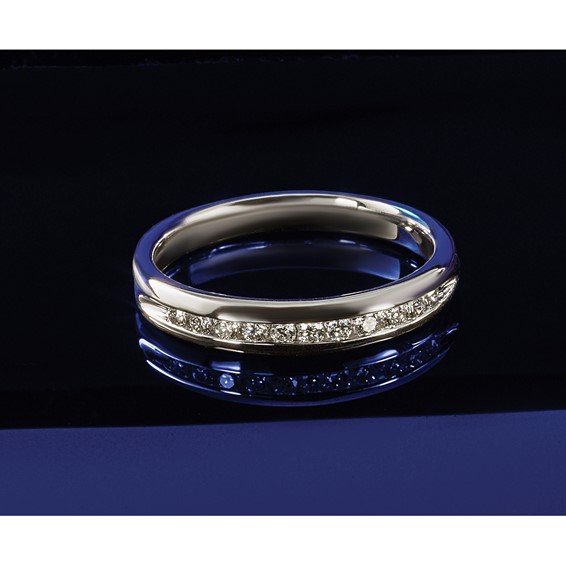 11-Stone Diamond Channel Bands