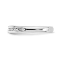 14K White Gold 0.25 Carat Lab Grown Diamond VS SI+ G+ Eleven Stone Complete Channel Set Band view 4