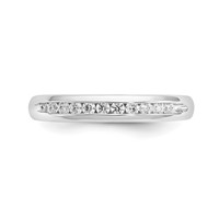 14K White Gold 0.25 Carat Lab Grown Diamond VS SI+ G+ Eleven Stone Complete Channel Set Band view 5