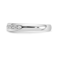 14K White Gold 0.38 Carat Lab Grown Diamond VS SI+ G+ Eleven Stone Complete Channel Set Band view 4