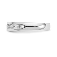 14K White Gold 0.50 Carat Lab Grown Diamond VS SI+ G+ Eleven Stone Complete Channel Set Band view 4