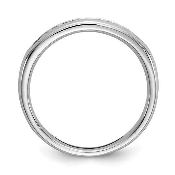 14K White Gold 11-Stone (Holds 11-1.5mm Round) Channel Band Mounting