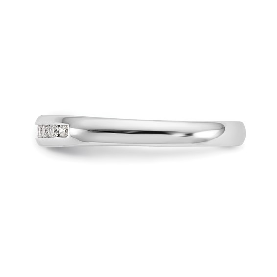 14K White Gold 11-Stone (Holds 11-1.5mm Round) Channel Band Mounting
