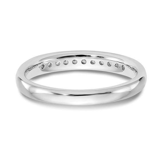 14K White Gold 11-Stone (Holds 11-1.5mm Round) Channel Band Mounting