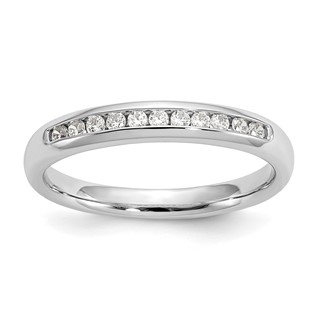 14K White Gold 11-Stone (Holds 11-1.5mm Round) Channel Band Mounting