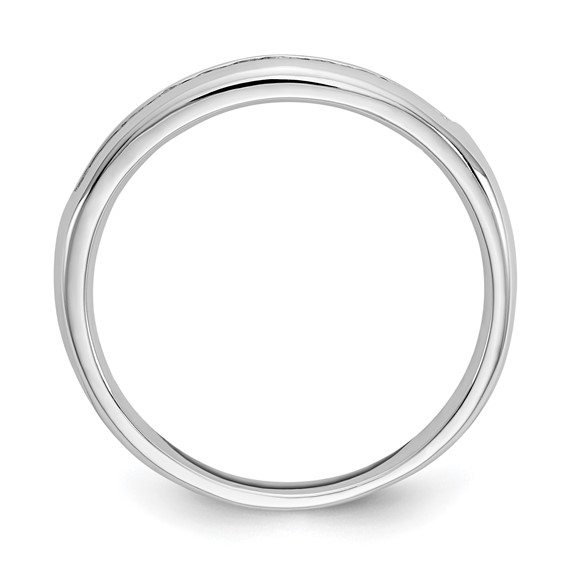 14K White Gold 11-Stone (Holds 11-1.6mm Round) Channel Band Mounting