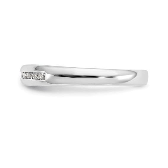 14K White Gold 11-Stone (Holds 11-1.6mm Round) Channel Band Mounting