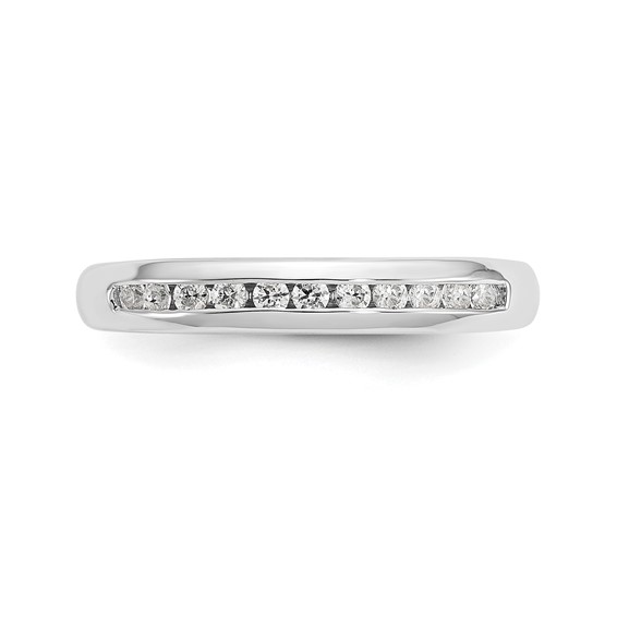 14K White Gold 11-Stone (Holds 11-1.6mm Round) Channel Band Mounting