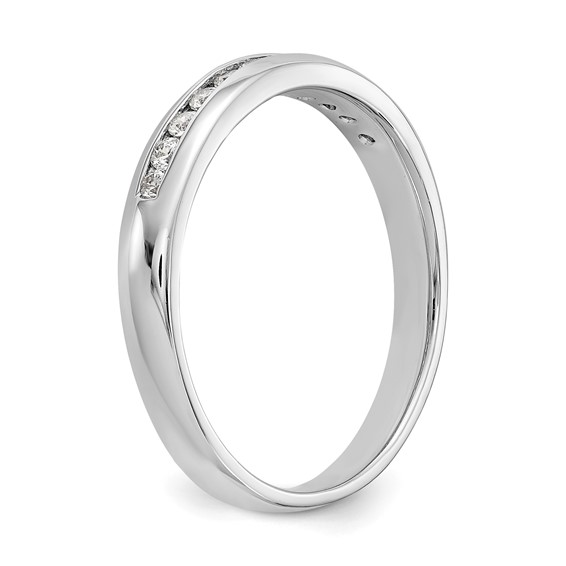 14K White Gold 11-Stone (Holds 11-1.6mm Round) Channel Band Mounting