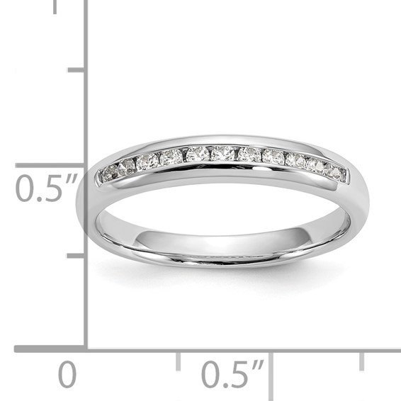 14K White Gold 11-Stone (Holds 11-1.6mm Round) Channel Band Mounting