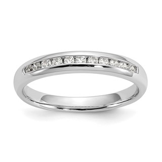 14K White Gold 11-Stone (Holds 11-1.6mm Round) Channel Band Mounting