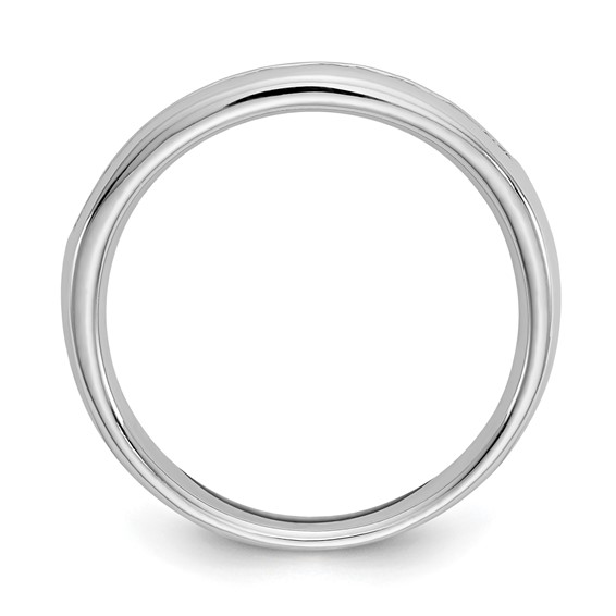 14K White Gold 11-Stone (Holds 11-1.7mm Round) Channel Band Mounting