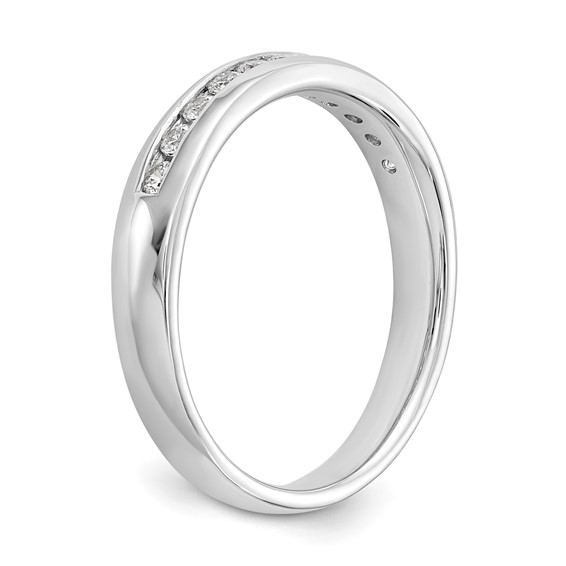 14K White Gold 11-Stone (Holds 11-1.7mm Round) Channel Band Mounting