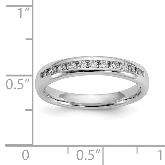 14K White Gold 11-Stone (Holds 11-1.7mm Round) Channel Band Mounting