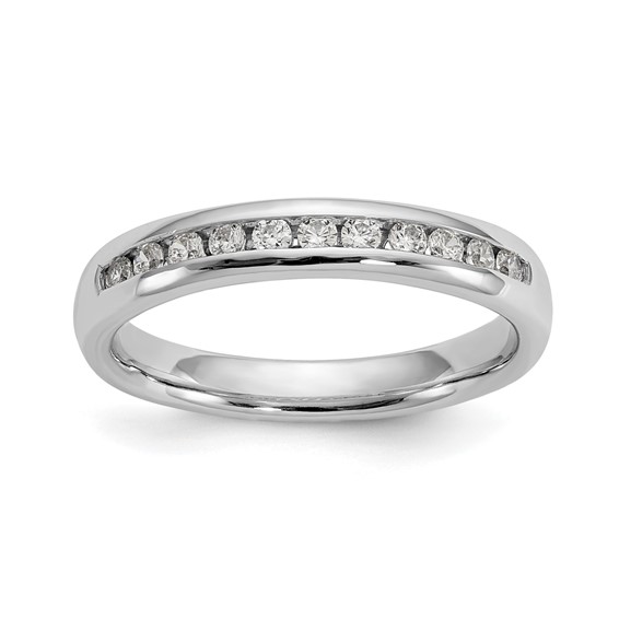 14K White Gold 11-Stone (Holds 11-1.7mm Round) Channel Band Mounting
