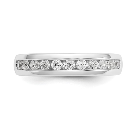 14K White Gold 11-Stone (Holds 11-2.1mm Round) Channel Band Mounting