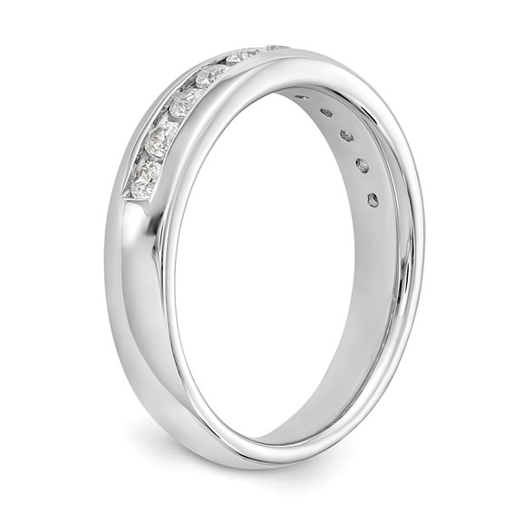 14K White Gold 11-Stone (Holds 11-2.1mm Round) Channel Band Mounting