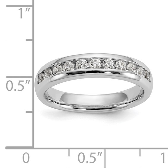 14K White Gold 11-Stone (Holds 11-2.1mm Round) Channel Band Mounting