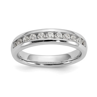 14K White Gold 11-Stone (Holds 11-2.1mm Round) Channel Band Mounting