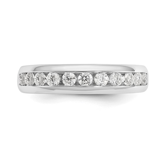 14K White Gold 11-Stone (Holds 11-2.3mm Round) Channel Band Mounting