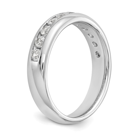 14K White Gold 11-Stone (Holds 11-2.3mm Round) Channel Band Mounting