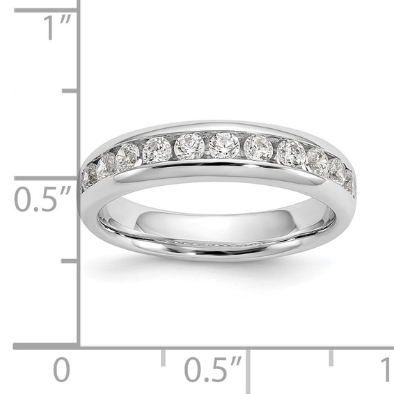 14K White Gold 11-Stone (Holds 11-2.3mm Round) Channel Band Mounting