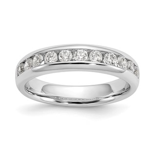 14K White Gold 11-Stone (Holds 11-2.3mm Round) Channel Band Mounting