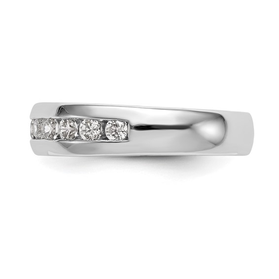 14K White Gold 11-Stone (Holds 11-2.6mm Round) Channel Band Mounting