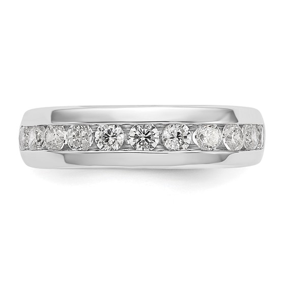 14K White Gold 11-Stone (Holds 11-2.6mm Round) Channel Band Mounting